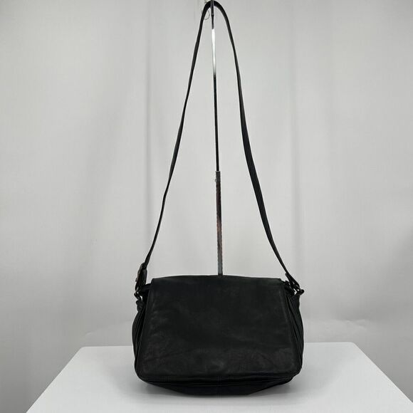 Derek Alexander Dali Soft Black Leather Crossbody Shoulder Bag Messenger - Picture 5 of 11